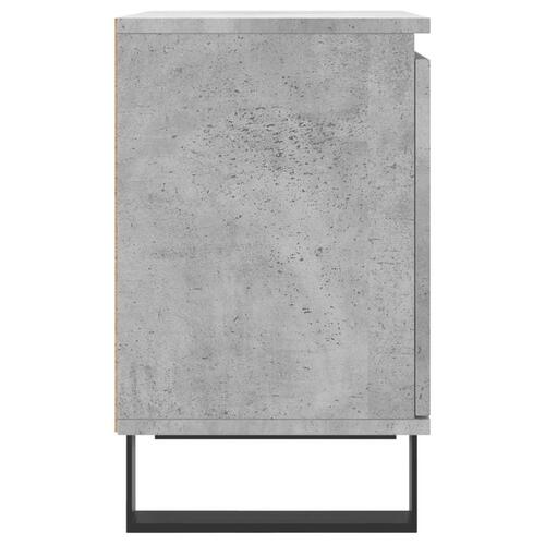 Sengeborde 2 stk. 40x30x50 cm konstrueret træ betongrå