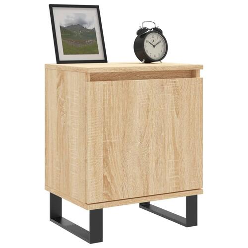 Sengeborde 2 stk. 40x30x50 cm konstrueret træ sonoma-eg