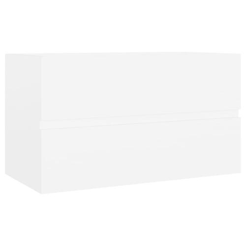 Skab til håndvask 80x38,5x45 cm konstrueret træ hvid