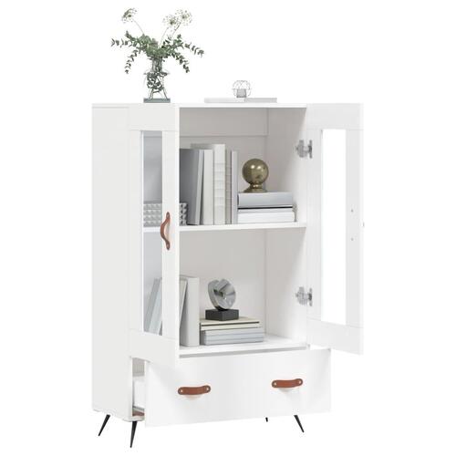 Skab 69,5x31x115 cm konstrueret træ hvid