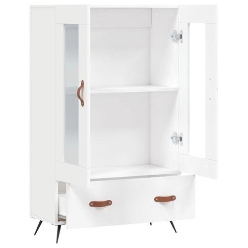 Skab 69,5x31x115 cm konstrueret træ hvid