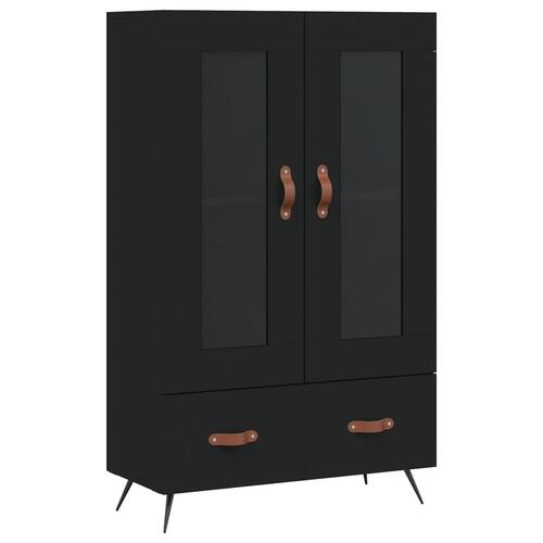 Skab 69,5x31x115 cm konstrueret træ sort