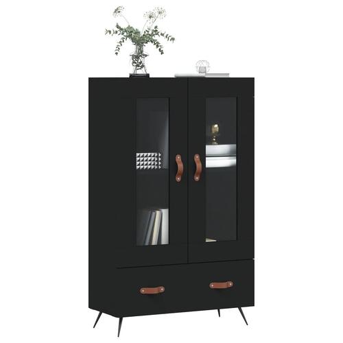 Skab 69,5x31x115 cm konstrueret træ sort