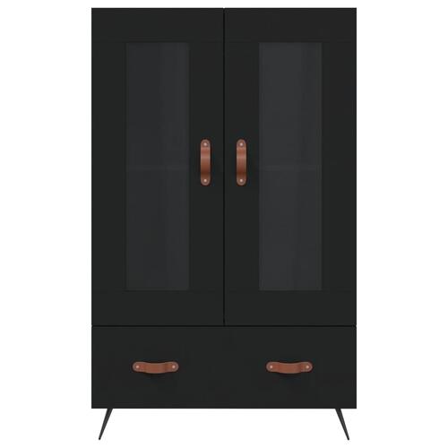 Skab 69,5x31x115 cm konstrueret træ sort