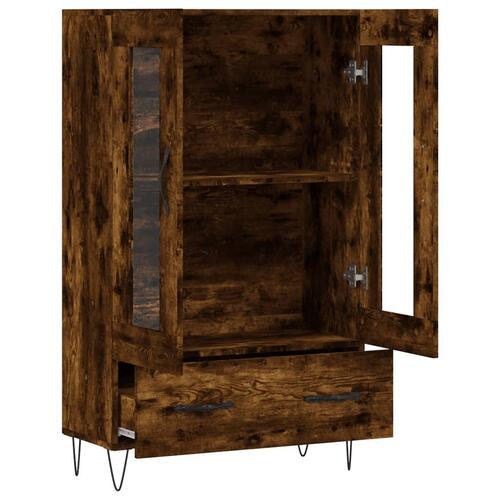 Skab 69,5x31x115 cm konstrueret træ røget sonoma-eg