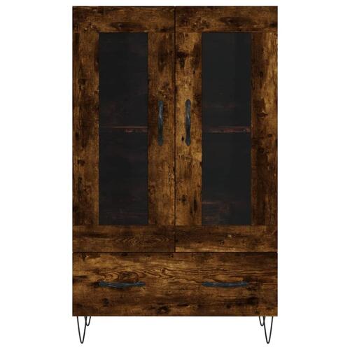 Skab 69,5x31x115 cm konstrueret træ røget sonoma-eg
