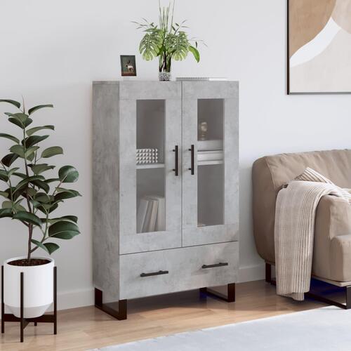 Skab 69,5x31x115 cm konstrueret træ betongrå
