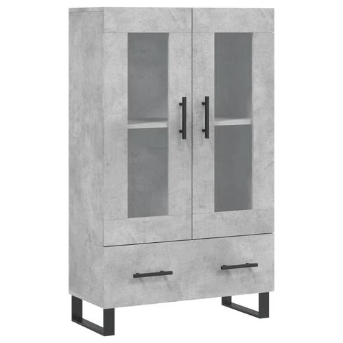Skab 69,5x31x115 cm konstrueret træ betongrå