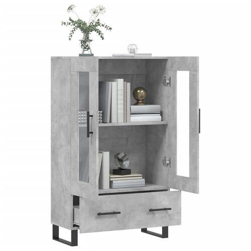 Skab 69,5x31x115 cm konstrueret træ betongrå