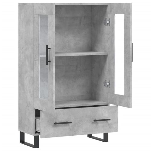 Skab 69,5x31x115 cm konstrueret træ betongrå