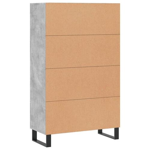 Skab 69,5x31x115 cm konstrueret træ betongrå
