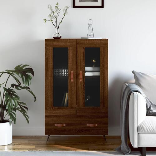 Skab 69,5x31x115 cm konstrueret træ brun sonoma-eg