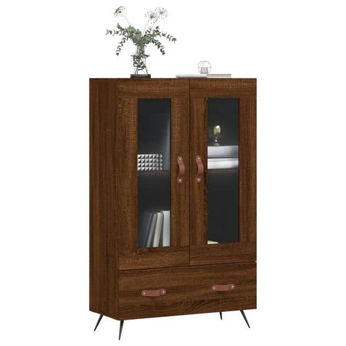 Skab 69,5x31x115 cm konstrueret træ brun sonoma-eg