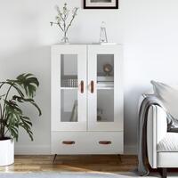 Skab 69,5x31x115 cm konstrueret træ hvid højglans