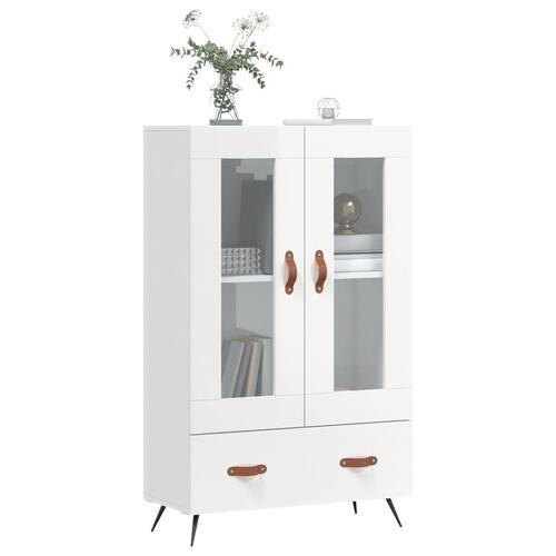Skab 69,5x31x115 cm konstrueret træ hvid højglans