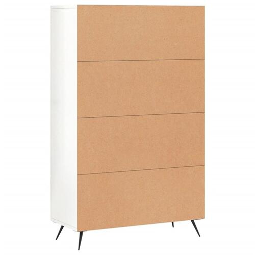 Skab 69,5x31x115 cm konstrueret træ hvid højglans