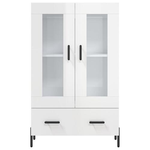 Skab 69,5x31x115 cm konstrueret træ hvid højglans