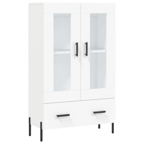 Skab med glasdøre 69,5 x 31 x 115 cm - hvid
