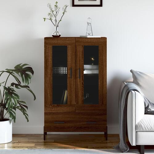 Skab 69,5x31x115 cm konstrueret træ brun sonoma-eg