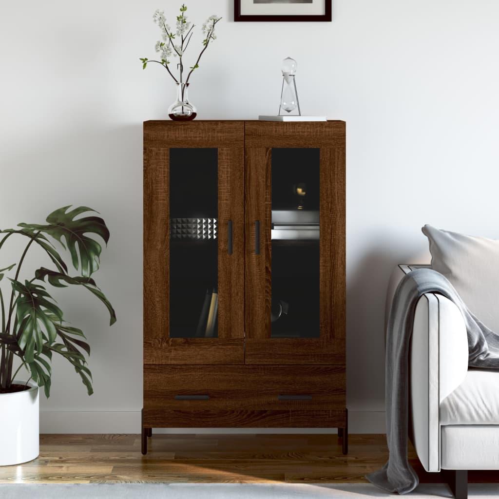 Skab 69,5x31x115 cm konstrueret træ brun sonoma-eg