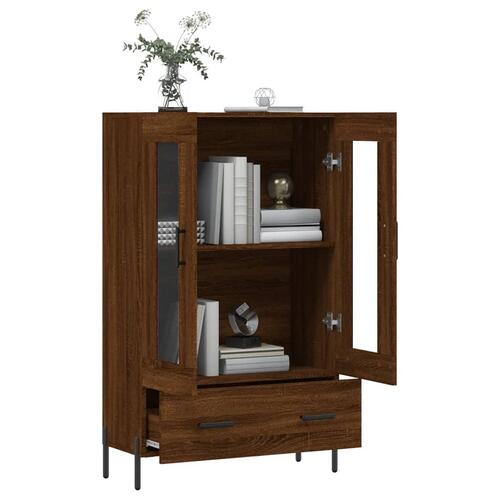 Skab 69,5x31x115 cm konstrueret træ brun sonoma-eg