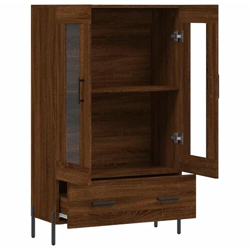 Skab 69,5x31x115 cm konstrueret træ brun sonoma-eg