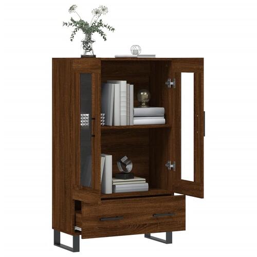Skab 69,5x31x115 cm konstrueret træ brun sonoma-eg