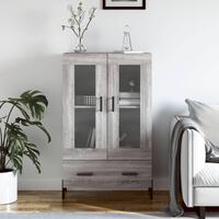 Skab 69,5x31x115 cm konstrueret træ grå sonoma-eg