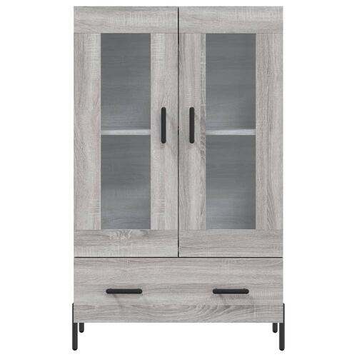 Skab 69,5x31x115 cm konstrueret træ grå sonoma-eg