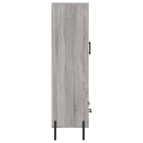 Skab 69,5x31x115 cm konstrueret træ grå sonoma-eg