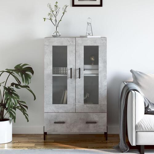 Skab 69,5x31x115 cm konstrueret træ betongrå