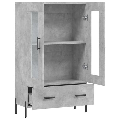 Skab 69,5x31x115 cm konstrueret træ betongrå
