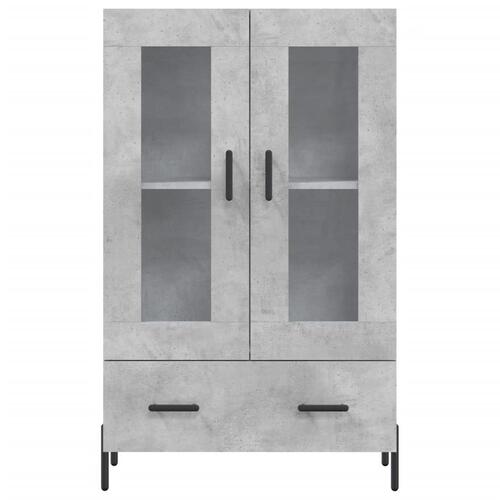 Skab 69,5x31x115 cm konstrueret træ betongrå