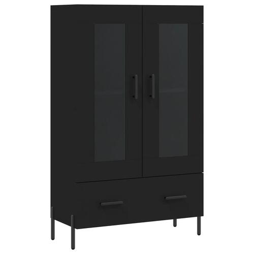 Skab 69,5x31x115 cm konstrueret træ sort