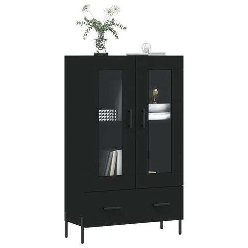 Skab 69,5x31x115 cm konstrueret træ sort
