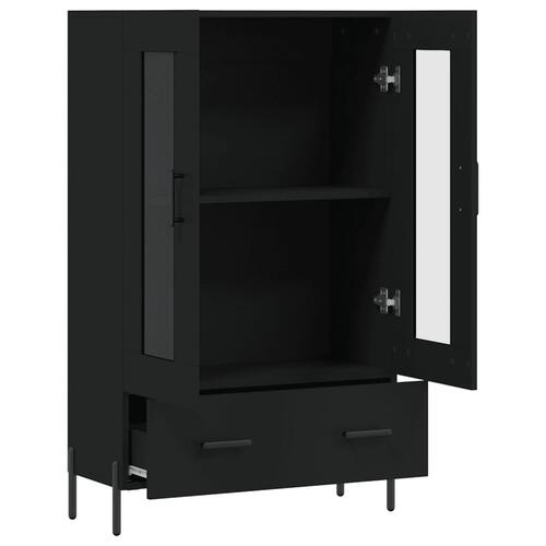 Skab 69,5x31x115 cm konstrueret træ sort