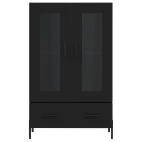 Skab 69,5x31x115 cm konstrueret træ sort