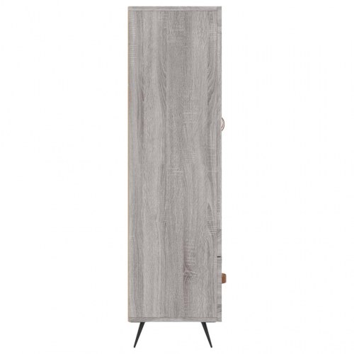 Skænk med glaslåger 69,5×31×115 cm - grå sonoma-eg
