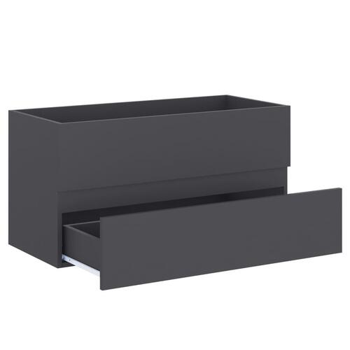 Vaskeskab 90x38,5x45 cm spånplade grå