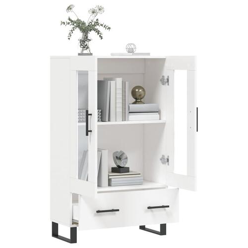 Skab 69,5x31x115 cm konstrueret træ hvid