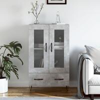 Skab 69,5x31x115 cm konstrueret træ betongrå