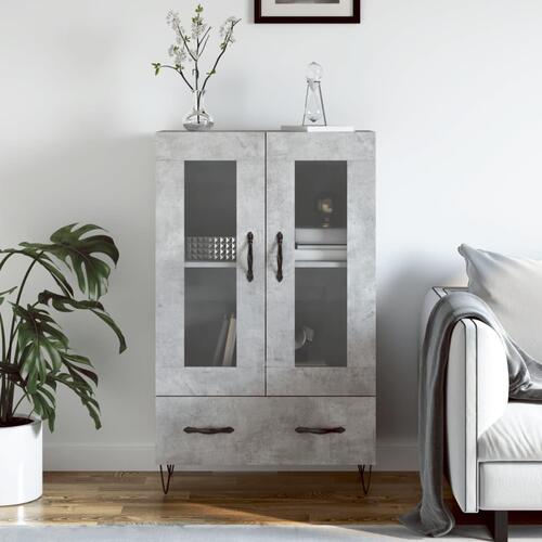 Skab 69,5x31x115 cm konstrueret træ betongrå