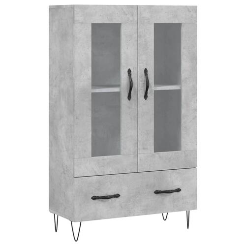 Skab 69,5x31x115 cm konstrueret træ betongrå