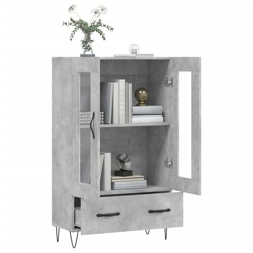 Skab 69,5x31x115 cm konstrueret træ betongrå