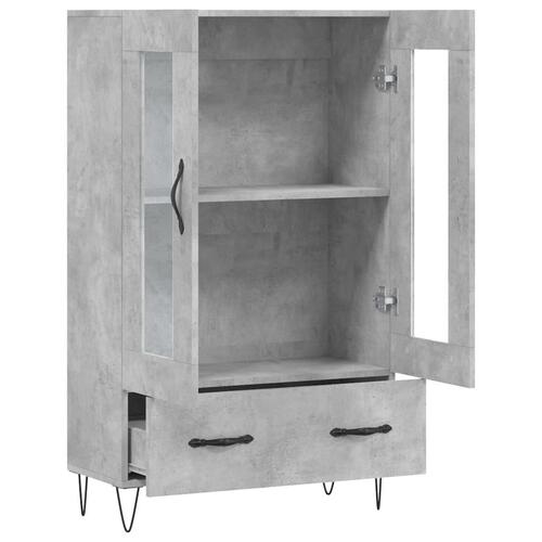 Skab 69,5x31x115 cm konstrueret træ betongrå