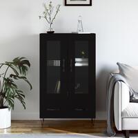 Skab 69,5x31x115 cm konstrueret træ sort