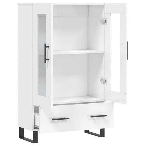 Skab 69,5x31x115 cm konstrueret træ hvid højglans