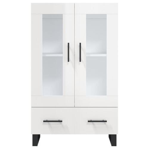 Skab 69,5x31x115 cm konstrueret træ hvid højglans