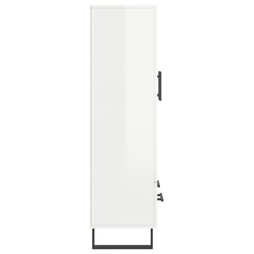 Skab 69,5x31x115 cm konstrueret træ hvid højglans