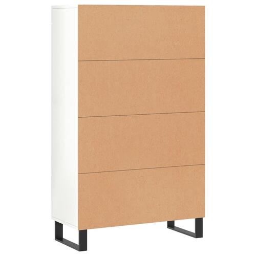 Skab 69,5x31x115 cm konstrueret træ hvid højglans
